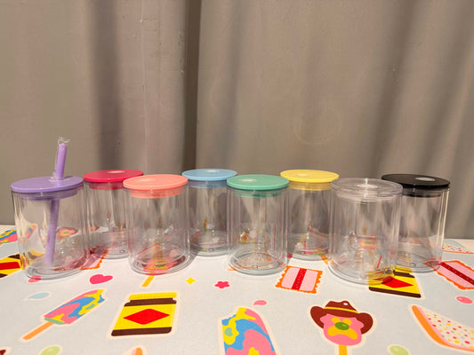 17oz Acrylic Snowglobe Mug (Solid Lid)